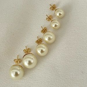 18k Gold Filled Pearl Earrings